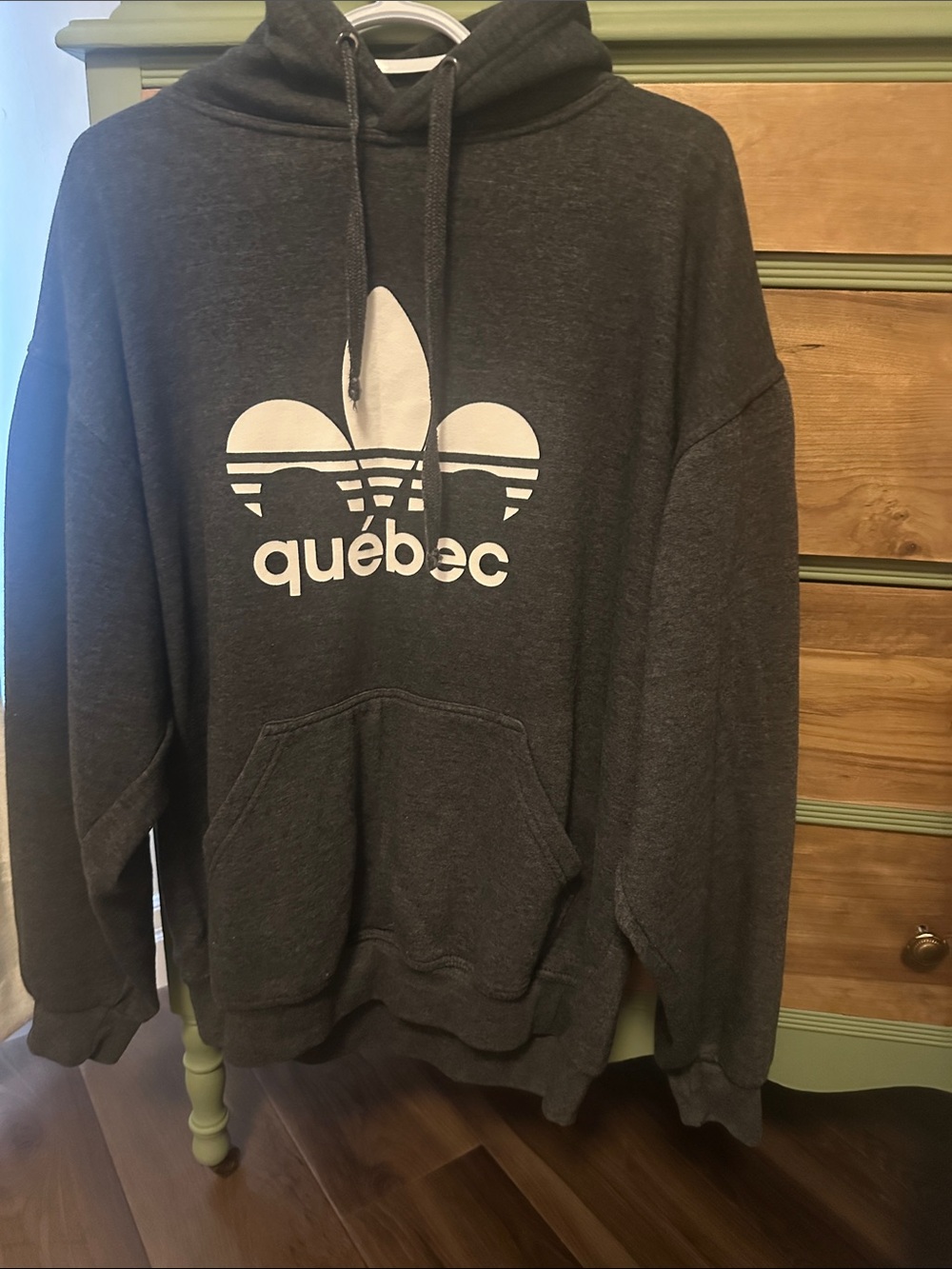 Québec Logo Hooded Sweatshirt - Dark Gray